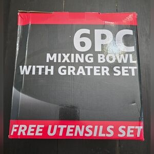 Priority Chef Mixing Bowl 6 Piece Set Steel Dishwasher Safe NonSlip Utensils NEW